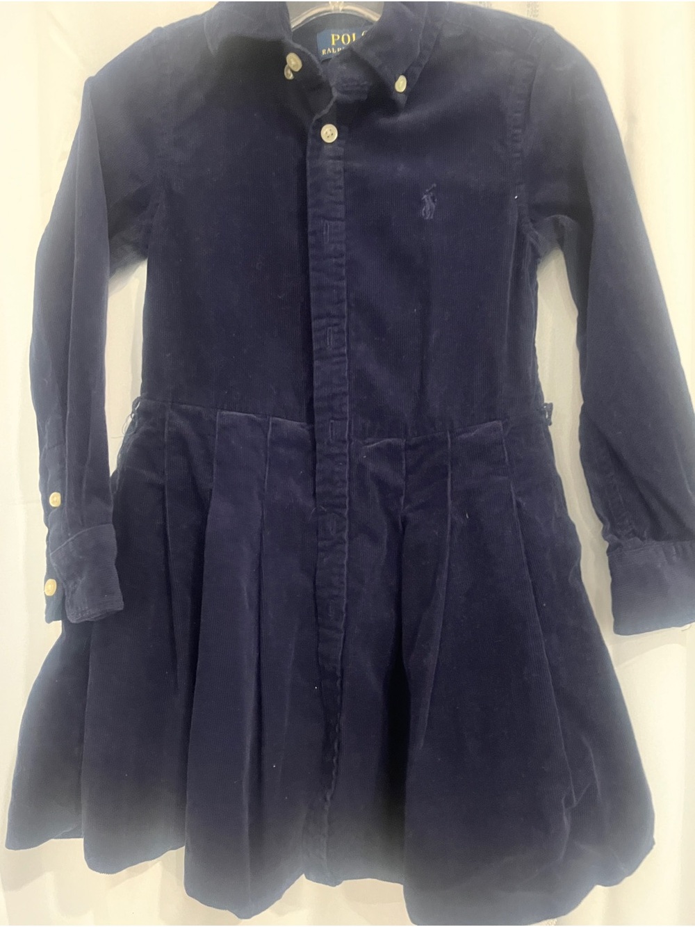 Ralph Lauren Navy Polo Label toddler dress